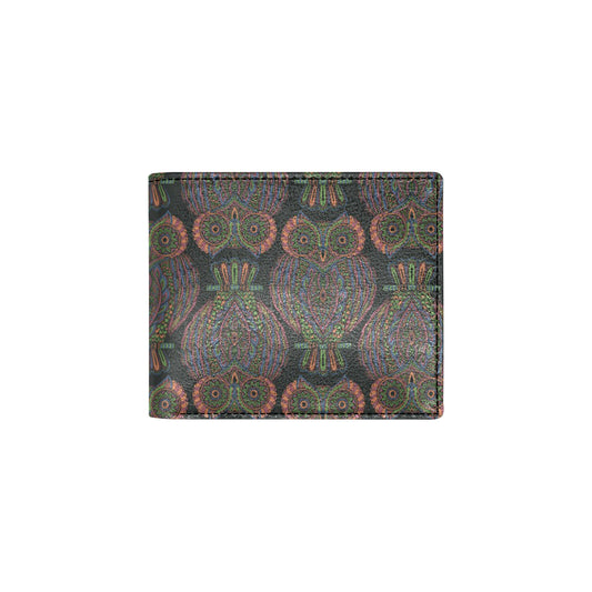 Owl Pattern Print Design A05 Men's ID Card Wallet