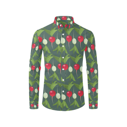 Radish Pattern Print Design A03 Men's Long Sleeve Shirt