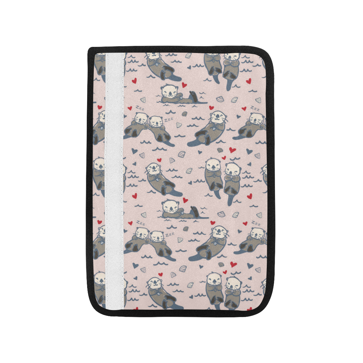 Sea Otter Pattern Print Design 02 Car Seat Belt Cover