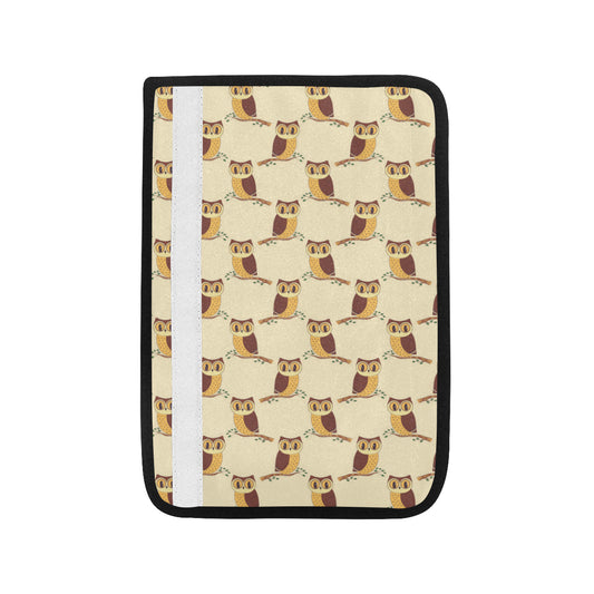 Owl Pattern Print Design A07 Car Seat Belt Cover
