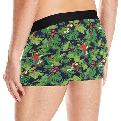 Rainforest Parrot Pattern Print Design A03 Men's Boxer Briefs