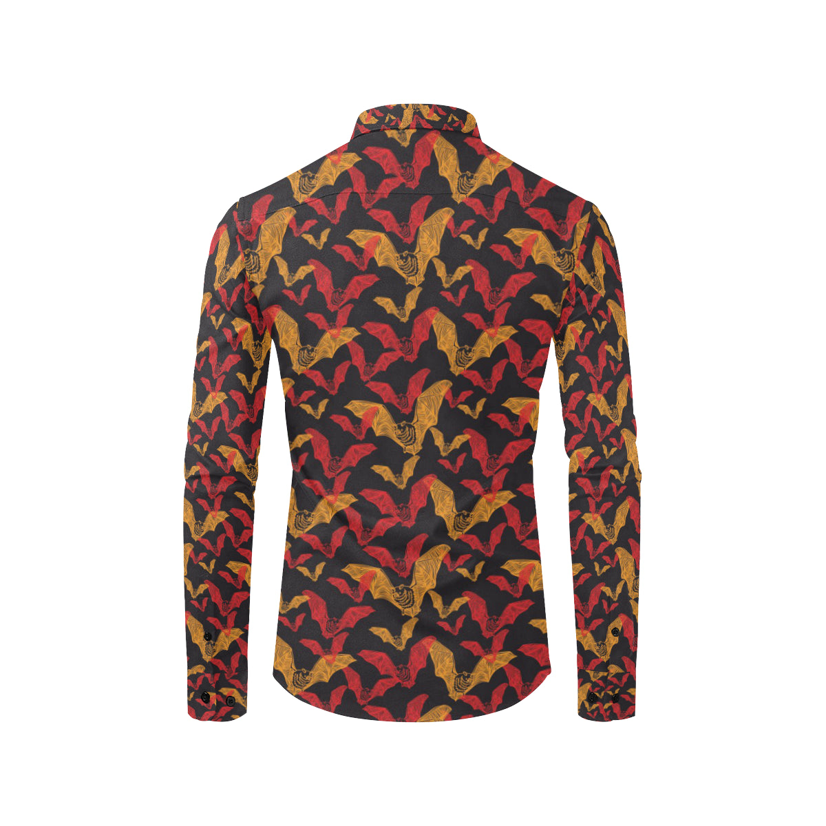 Bat Pattern Print Design 01 Men's Long Sleeve Shirt