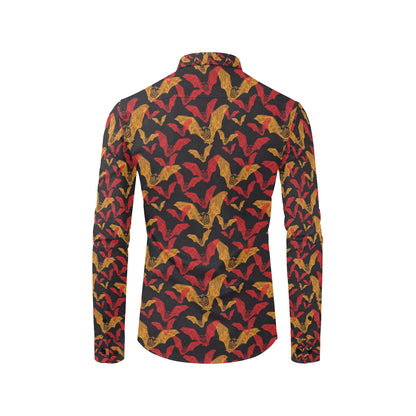 Bat Pattern Print Design 01 Men's Long Sleeve Shirt