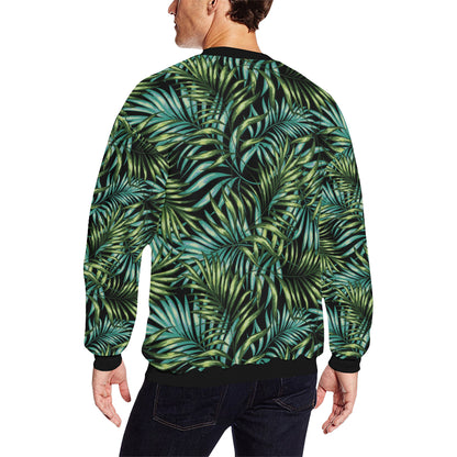 Tropical Flower Pattern Print Design TF08 Men Long Sleeve Sweatshirt
