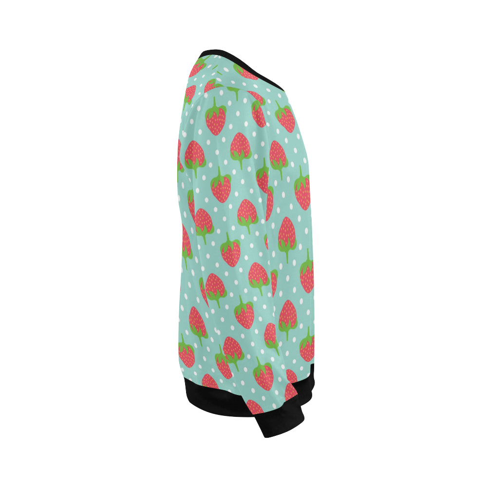 Strawberry Pattern Print Design SB06 Men Long Sleeve Sweatshirt