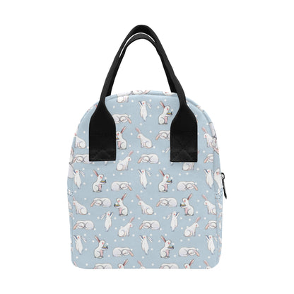 Rabbit Pattern Print Design RB06 Insulated Lunch Bag