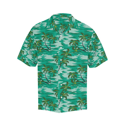 Palm Tree Pattern Print Design A01 Men's Hawaiian Shirt