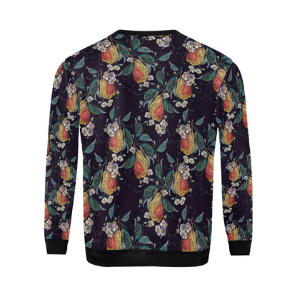 Pear Pattern Print Design PE02 Men Long Sleeve Sweatshirt