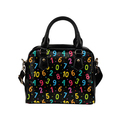 Number Pattern Print Design A04 Shoulder Handbag