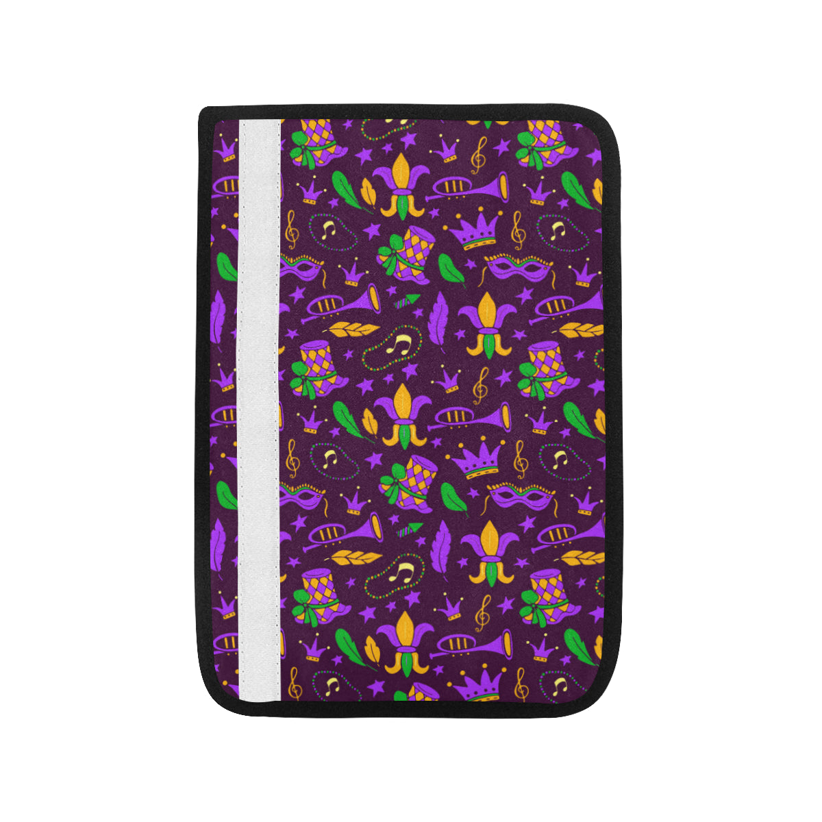 Mardi Gras Pattern Print Design 08 Car Seat Belt Cover