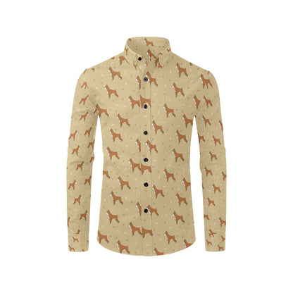 Boxers Pattern Print Design 02 Men's Long Sleeve Shirt