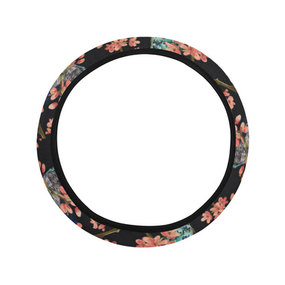 Peacock Pattern Print Design A01 Steering Wheel Cover with Elastic Edge