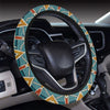 Kente Print African Design Themed Steering Wheel Cover with Elastic Edge