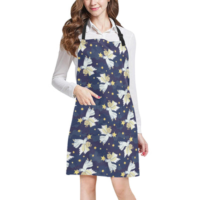 Angel Pattern Print Design 06 Apron with Pocket