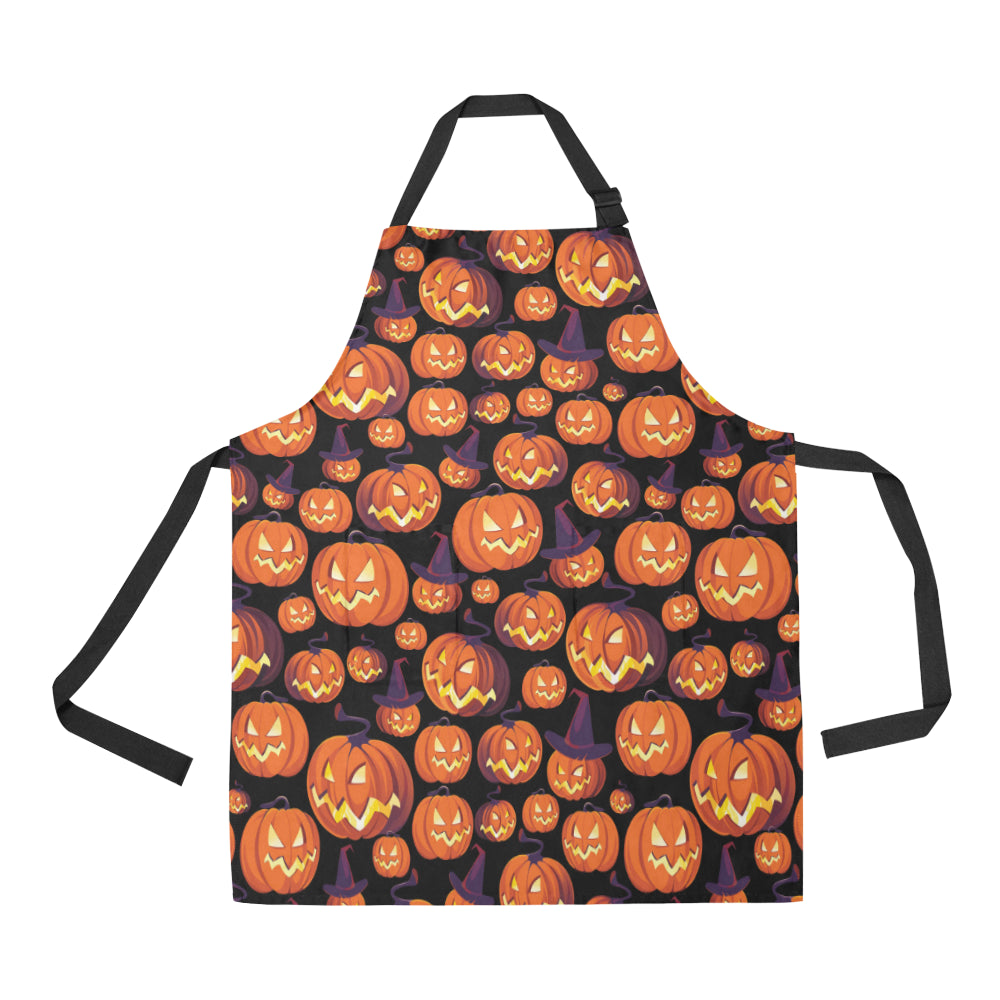 Halloween Pattern Print Design 04 Apron with Pocket