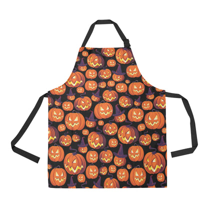 Halloween Pattern Print Design 04 Apron with Pocket
