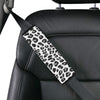 Snow Leopard Skin Print Car Seat Belt Cover
