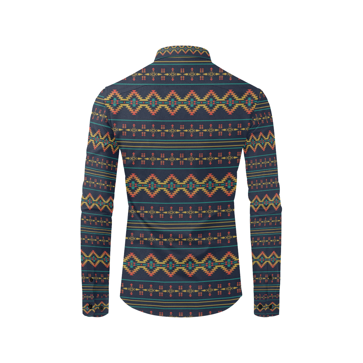Southwest American Design Themed Print Men's Long Sleeve Shirt