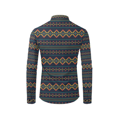 Southwest American Design Themed Print Men's Long Sleeve Shirt