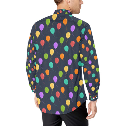 Ballon Colorful Pattern Print Design 03 Men's Long Sleeve Shirt