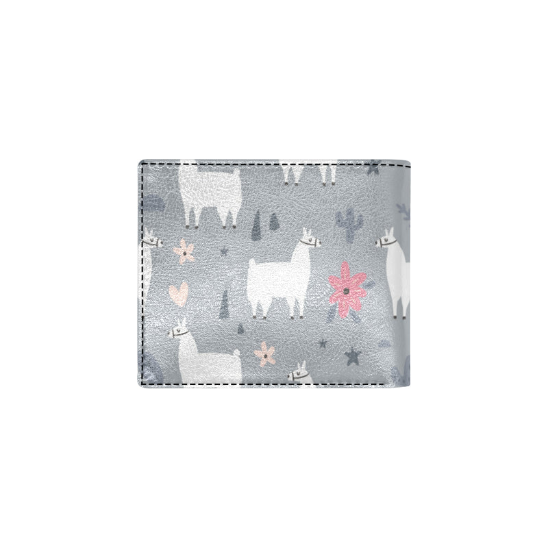 Llama Pattern Print Design 010 Men's ID Card Wallet