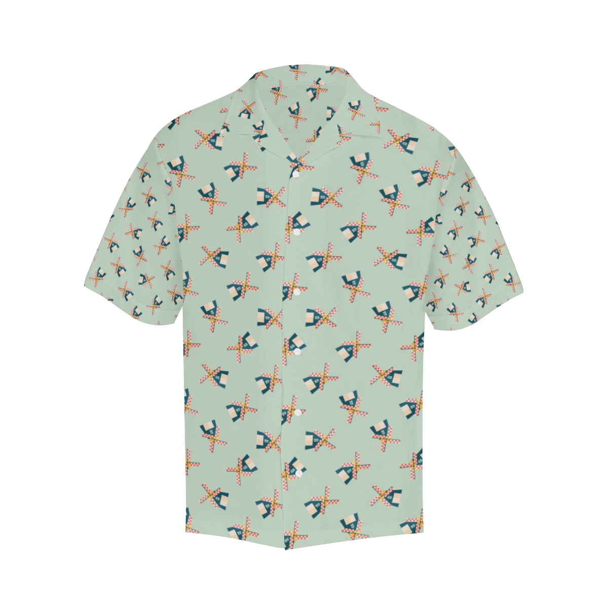 Windmill Pattern Print Design 02 Men's Hawaiian Shirt