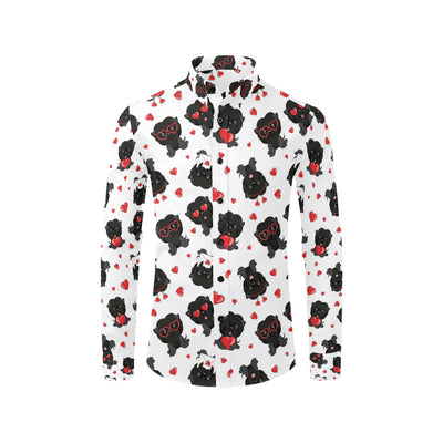 Affenpinscher Pattern Print Design 01 Men's Long Sleeve Shirt