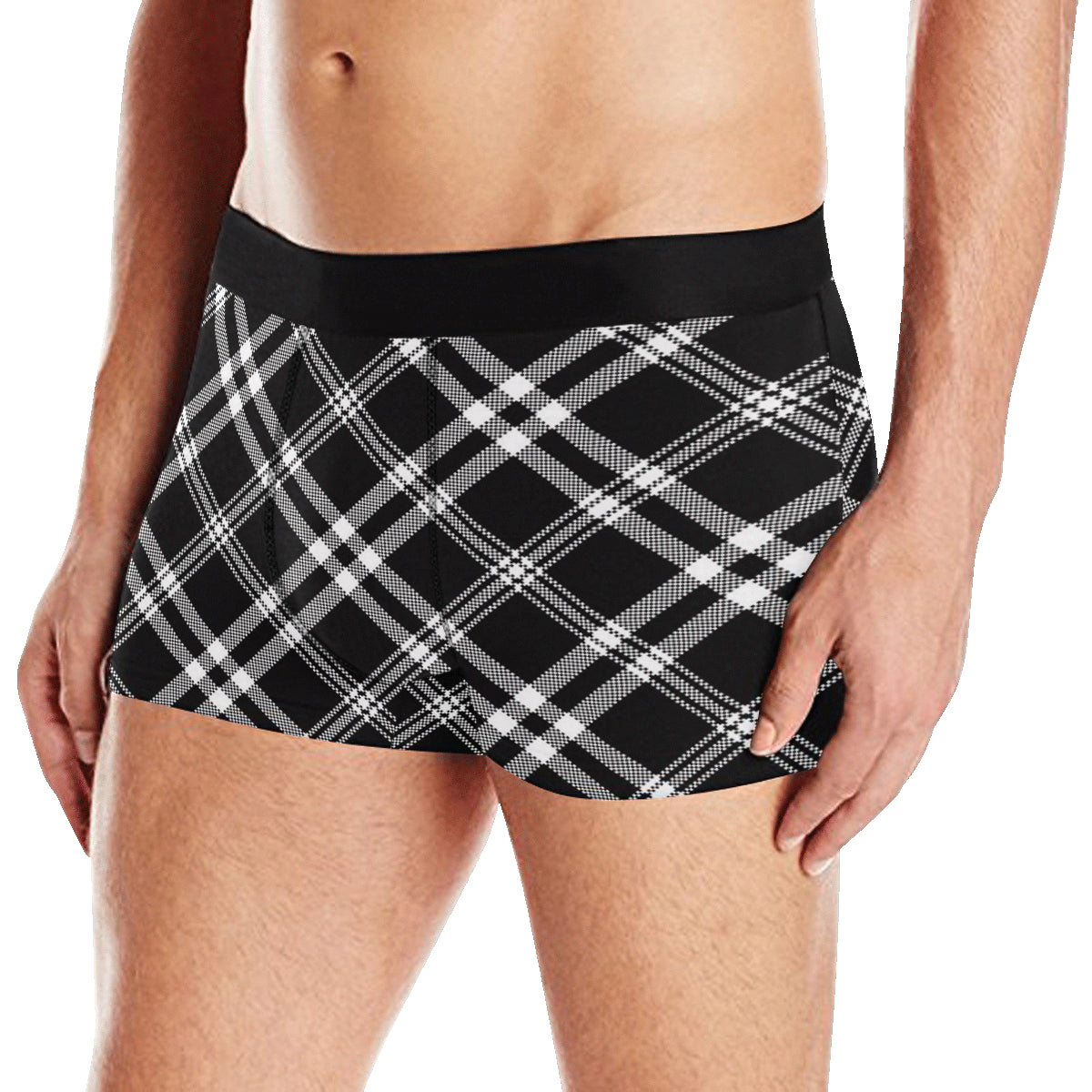 Madras Pattern Print Design 03 Men's Boxer Briefs