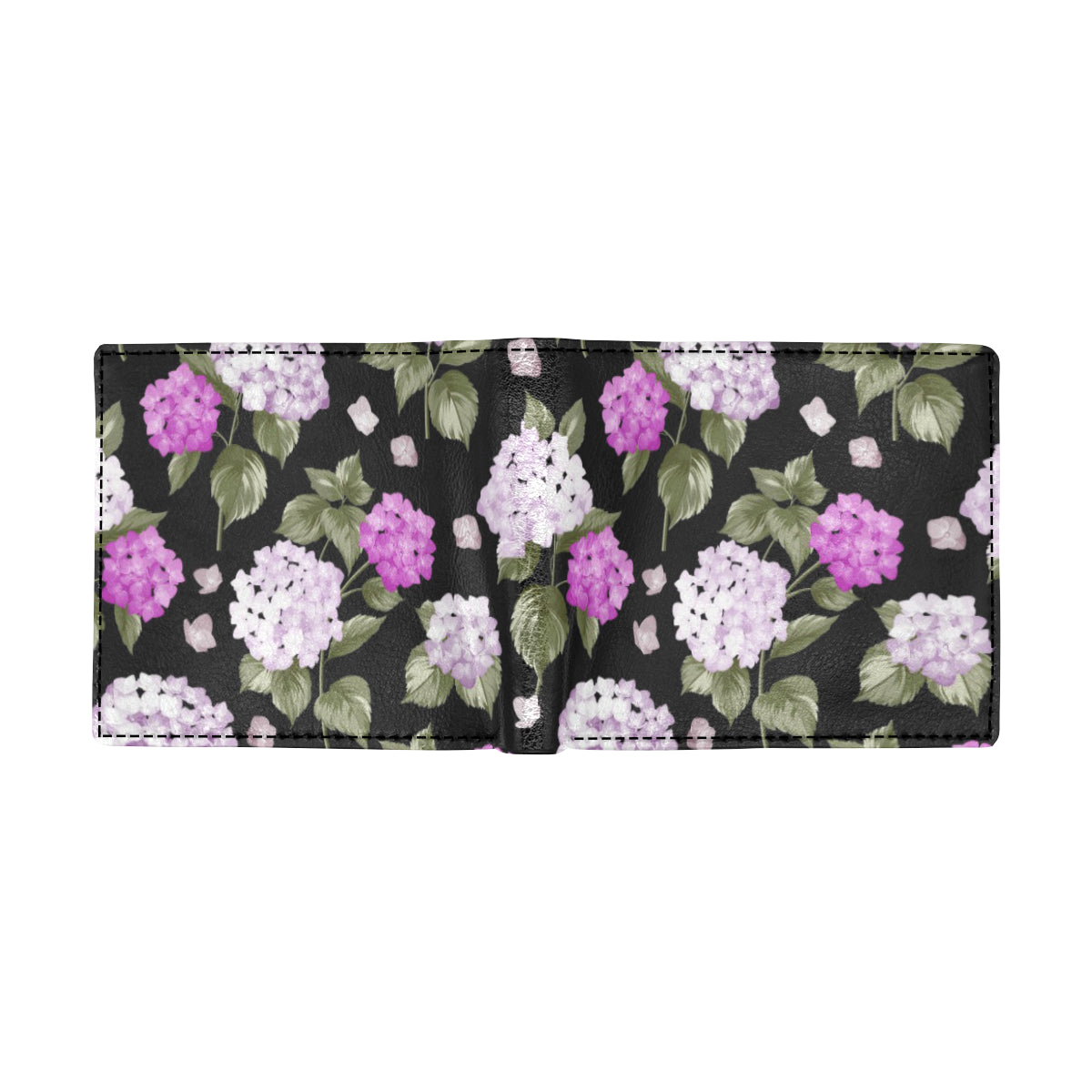 Hydrangea Pattern Print Design HD011 Men's ID Card Wallet