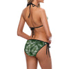 White Green Tropical Palm Leaves Bikini