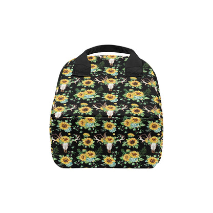 Sunflower Pattern Print Design SF08 Insulated Lunch Bag