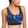 Galaxy Stardust Planet Space Print Sports Bra