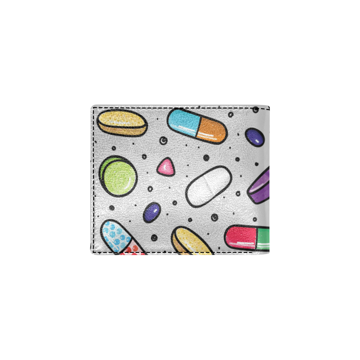Pill Pattern Print Design A04 Men's ID Card Wallet
