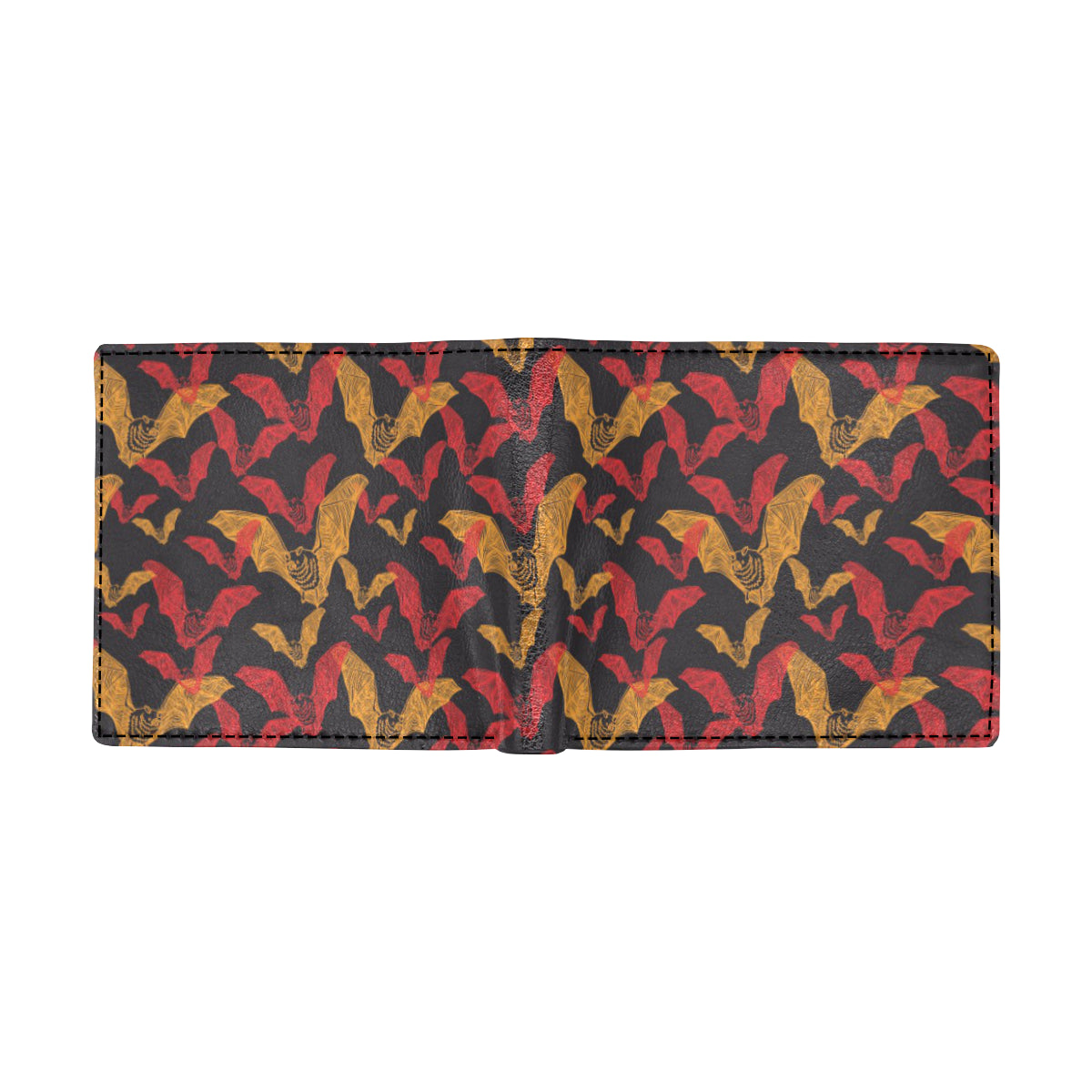 Bat Pattern Print Design 01 Men's ID Card Wallet