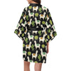 Alpaca Cactus Pattern Print Design 07 Women's Short Kimono