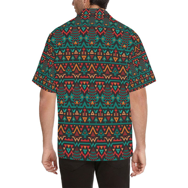 Aztec Pattern Print Design 04 Men's Hawaiian Shirt