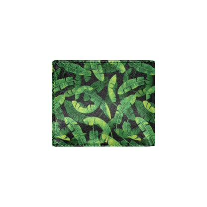 Banana Leaf Pattern Print Design 02 Men's ID Card Wallet