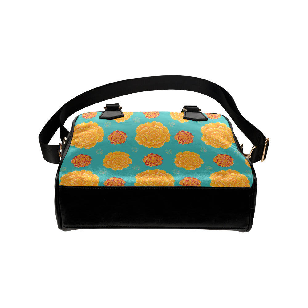 Marigold Pattern Print Design 02 Shoulder Handbag