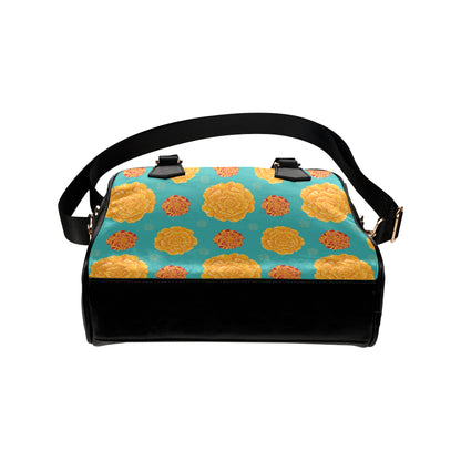 Marigold Pattern Print Design 02 Shoulder Handbag