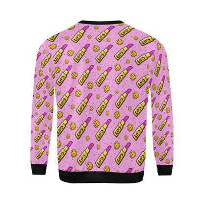 Lipstick Pattern Print Design LT03 Men Long Sleeve Sweatshirt