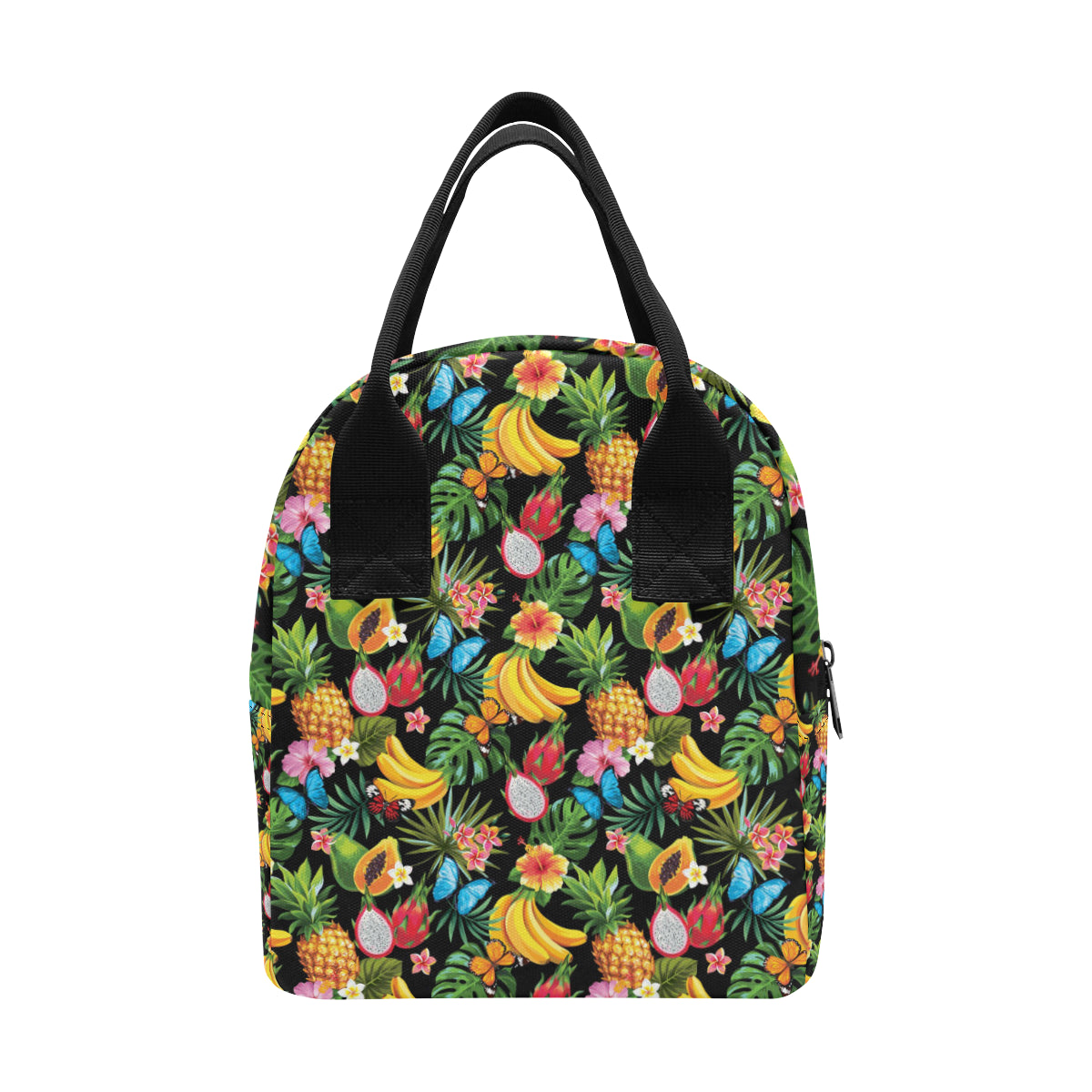 Tropical Fruits Pattern Print Design TF04 Insulated Lunch Bag