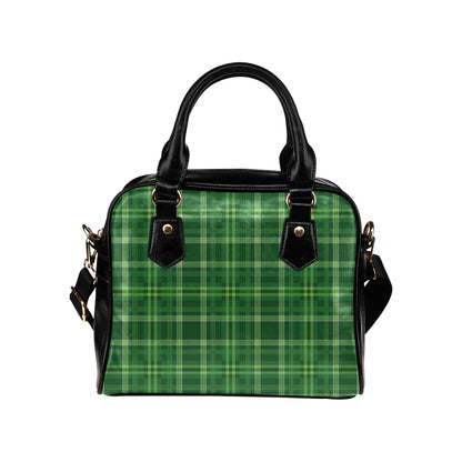 Irish Plaid Pattern Print Design 02 Shoulder Handbag