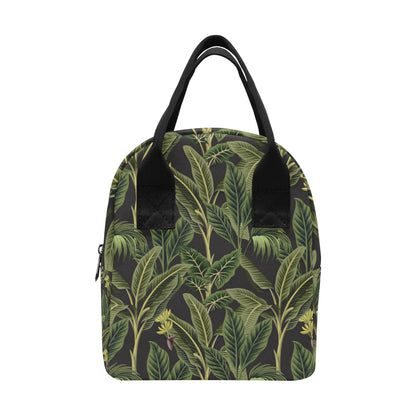 Banana Leaf Pattern Print Design BL04 Insulated Lunch Bag