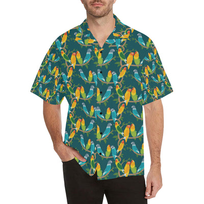 Lovebird Pattern Print Design 02 Men's Hawaiian Shirt