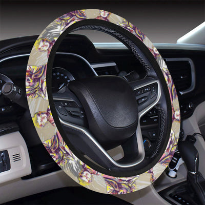 Buddha Pattern Print Design 07 Steering Wheel Cover with Elastic Edge