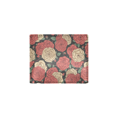 Camellia Pattern Print Design CM01 Men's ID Card Wallet