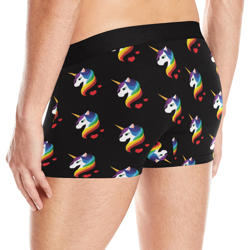 Rainbow Unicorn Pattern Print Design A03 Men's Boxer Briefs