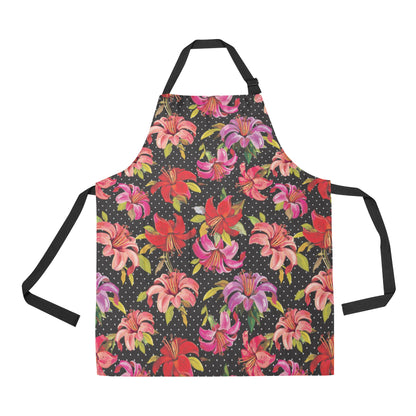 Lily Pattern Print Design LY012 Apron with Pocket