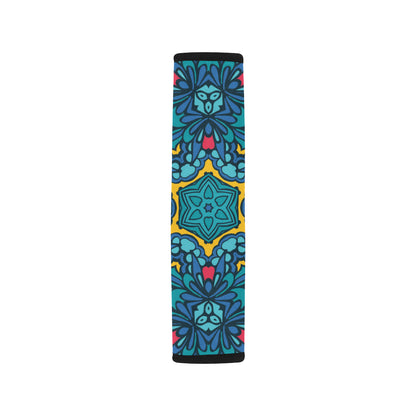 Kaleidoscope Pattern Print Design 04 Car Seat Belt Cover
