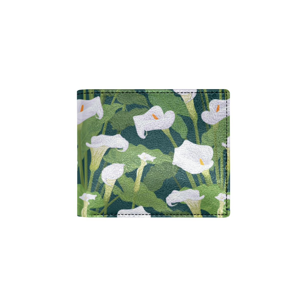 Lily Pattern Print Design 04 Men's ID Card Wallet